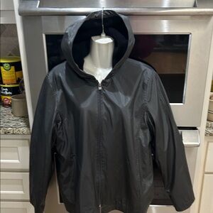 Utex Black Hooded Jacket